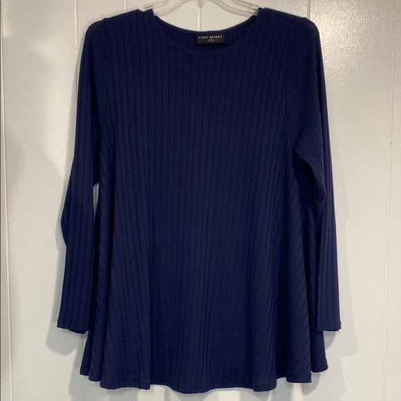 Lane Bryant Navy Blue Long Sleeve Ribbed Tunic Size 16 - Picture 10 of 10